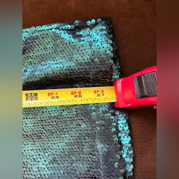 Lulus Beautiful Teal Green Sequin Dress Zip In Back adjustable st… - Picture 12 of 14